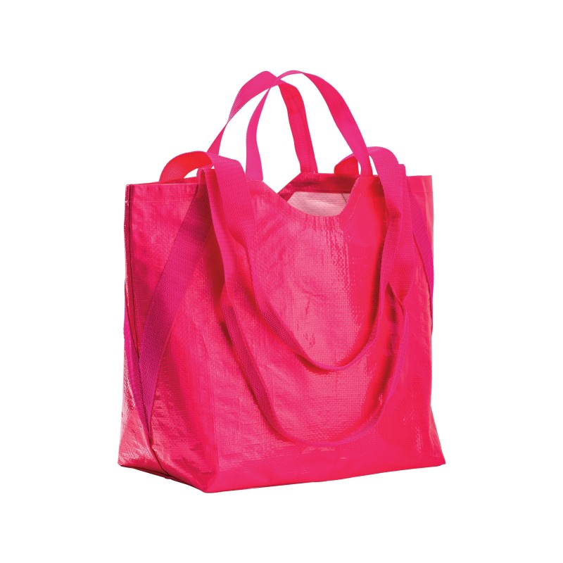Sac shopper en polypropylène avec doubles anses (long et court)Couleur:Fuchsia