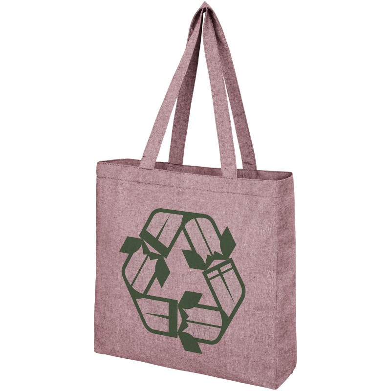 Sac shopping Pheebs recyclé avec soufflet 210 gr/m² 13LCouleur:Marron chiné