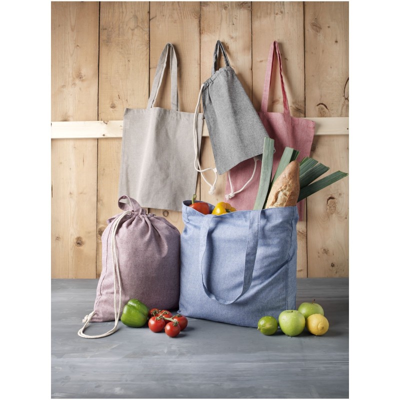 Sac shopping Pheebs recyclé avec soufflet 210 gr/m² 13LCouleur:Marron chiné