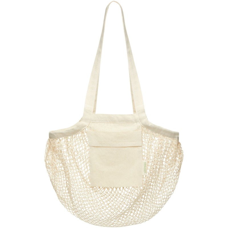 Sac shopping Pune en coton maille filet bio GOTS 100 g/m2 6LCouleur:Naturel