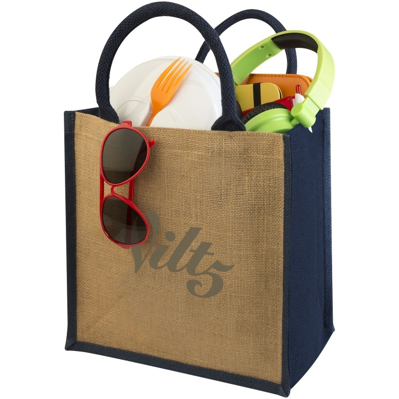 Sac fourre-tout en jute Chennai 16LCouleur:Naturel, Marine