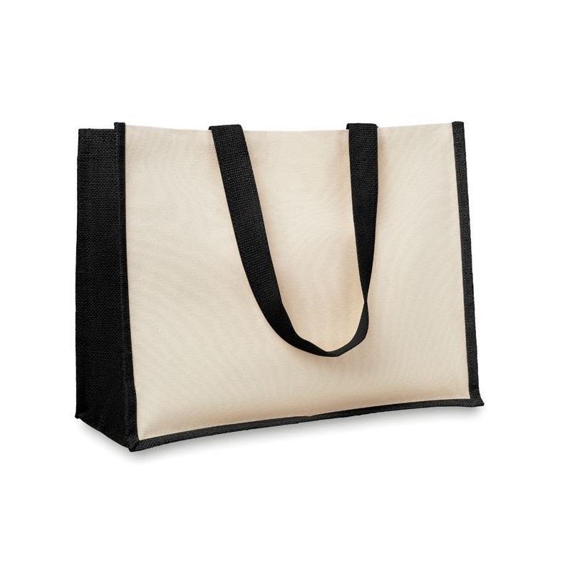 Sac de courses en toile de juteCouleur:Noir