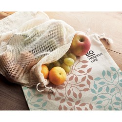 Sac réutilisable filet cotonCouleur:Beige