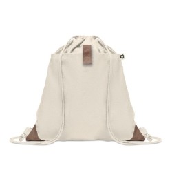 Sac à cordon en coton recycléCouleur:Beige