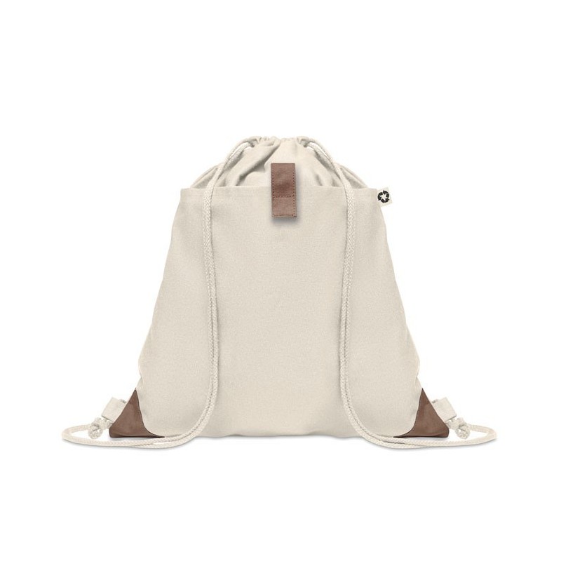 Sac à cordon en coton recycléCouleur:Beige