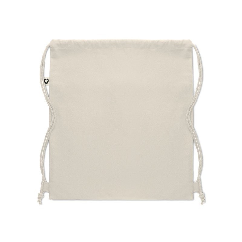Sac à cordon en coton recycléCouleur:Beige
