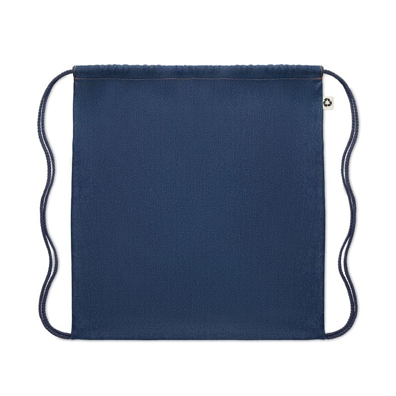 Sac à cordon en denim recycléCouleur:Bleu