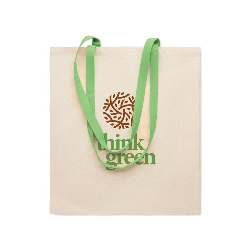 Sac shopping en coton 140 gr/m²Couleur:Lime