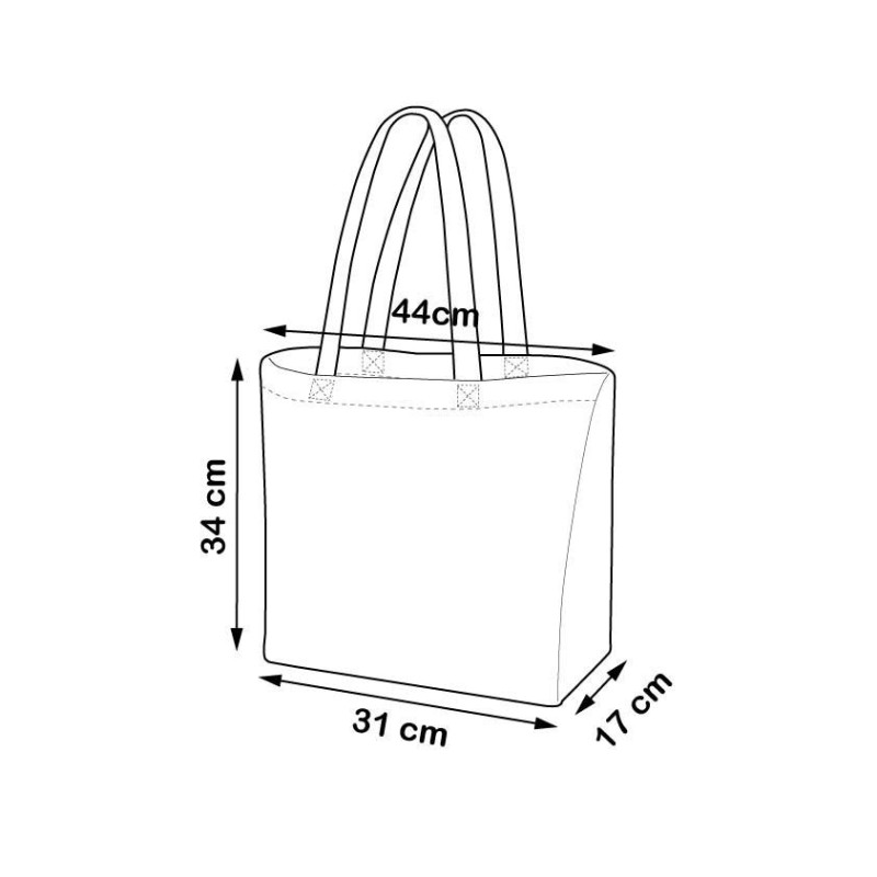 Sac shopper en polypropylène avec doubles anses (long et court)Couleur:Royal
