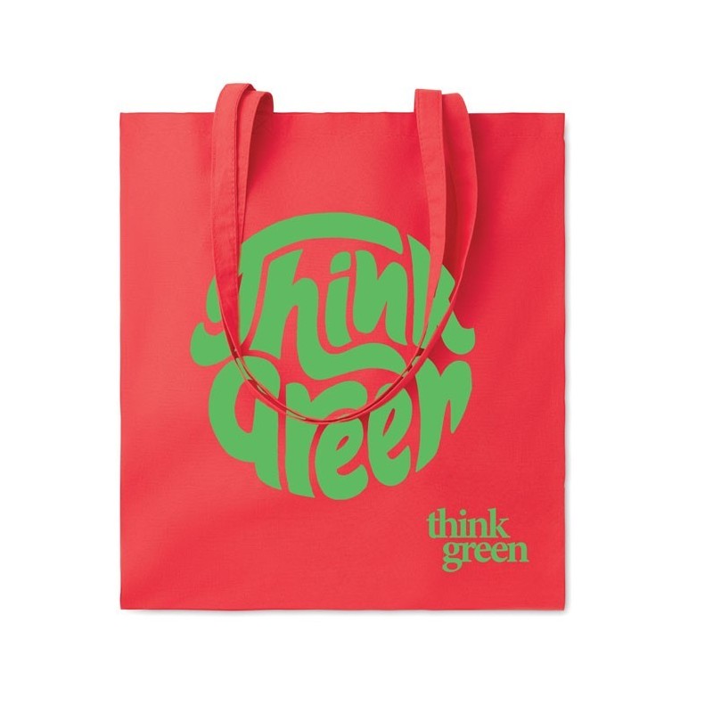 Sac shopping coton biologiqueCouleur:Rouge