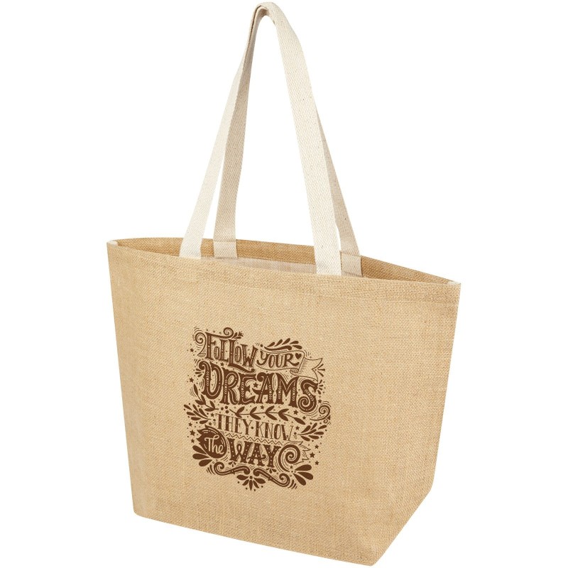 Sac shopping Juta de 12 L en jute 300 g/m²Couleur:Blanc