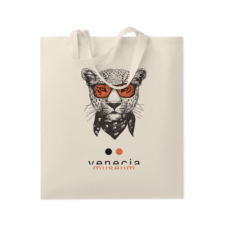 Sac shopping coton 140gr/m²Couleur:Beige