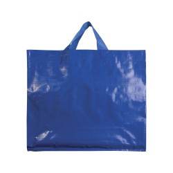 Tote bag en PP recyclé laminé 120g/m2, anses courtes et souffletCouleur:Royal