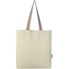 Sac shopping Rainbow de 5 l en coton recyclé 180 g/m² Couleur:Naturel