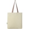 Sac shopping Rainbow de 5 l en coton recyclé 180 g/m² Couleur:Naturel