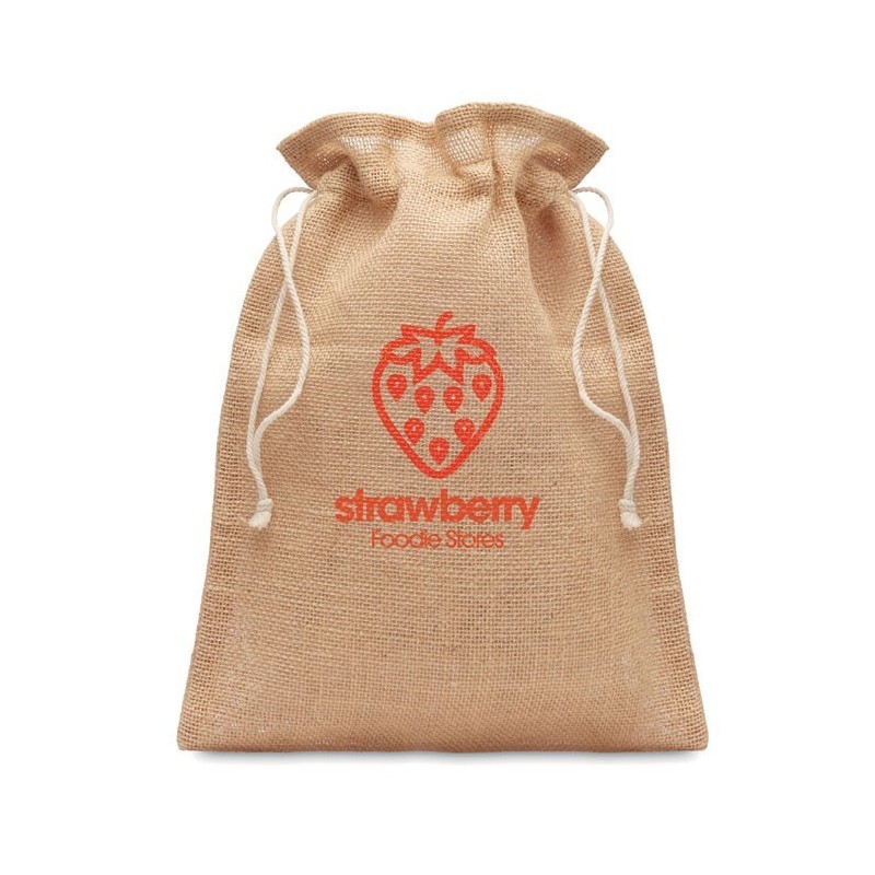 Petit sac cadeau en juteCouleur:Beige