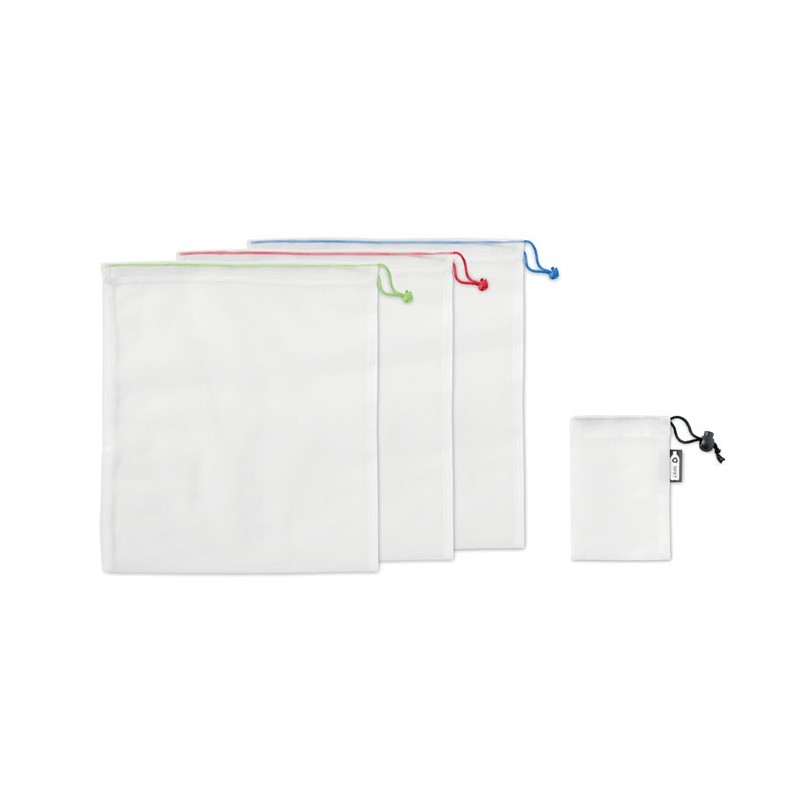 Lot de 3 sacs  en RPET VEGGIE SET RPETCouleur:Blanc