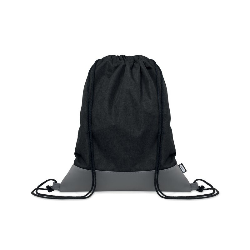 Sac à cordon en PU RPET 2 tons LIBAGCouleur:Noir