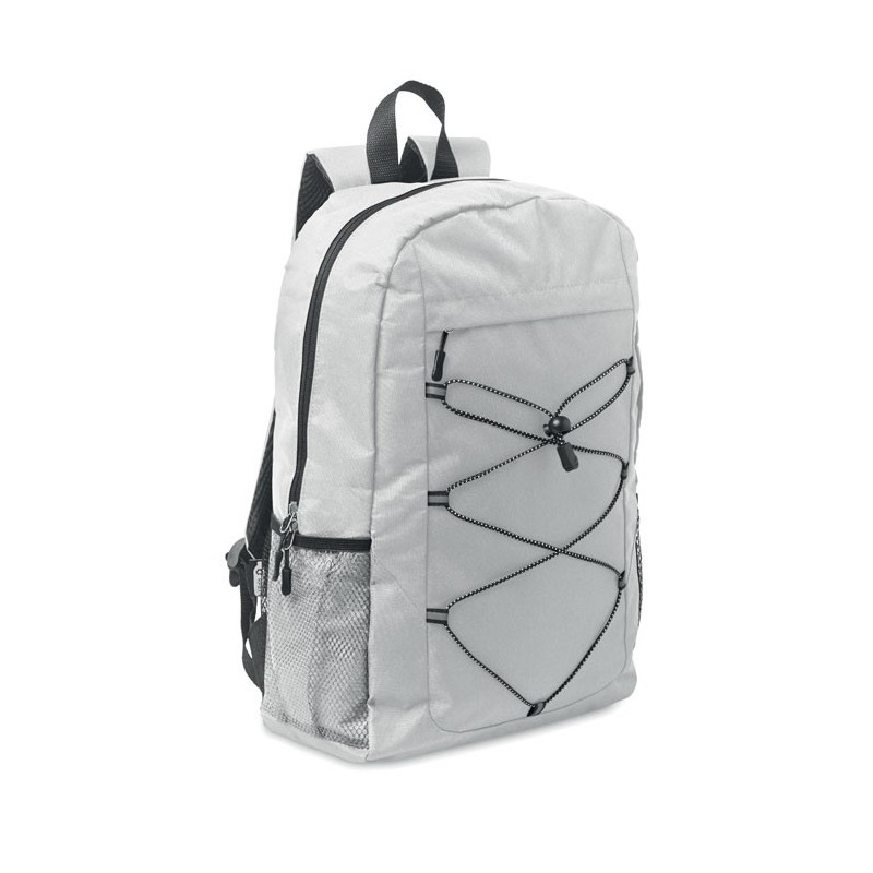 Sac à dos polyester 600D RPET HIGECouleur:Blanc