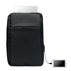 Sac à dos ordinateur 300D RPET SEOULCouleur:Noir