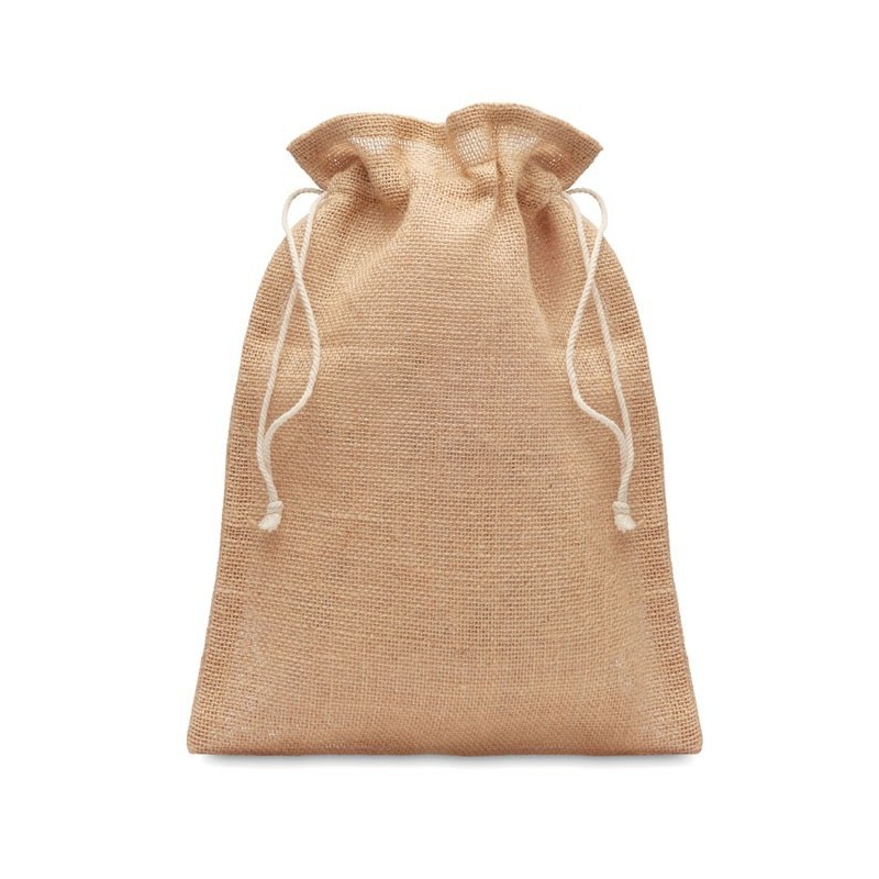Sac cadeau moyen en juteCouleur:Beige