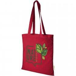 Sac shopping en coton organique Orissa 140 g/m² GOTS Couleur:Rouge