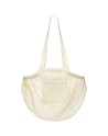 Sac shopping Pune en coton maille filet bio GOTS 100 g/m2 Couleur:Naturel