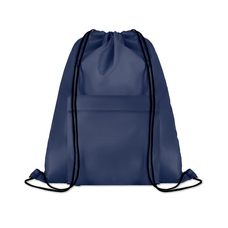Grand sac cordelette 210D POCKET SHOOPCouleur:Bleu