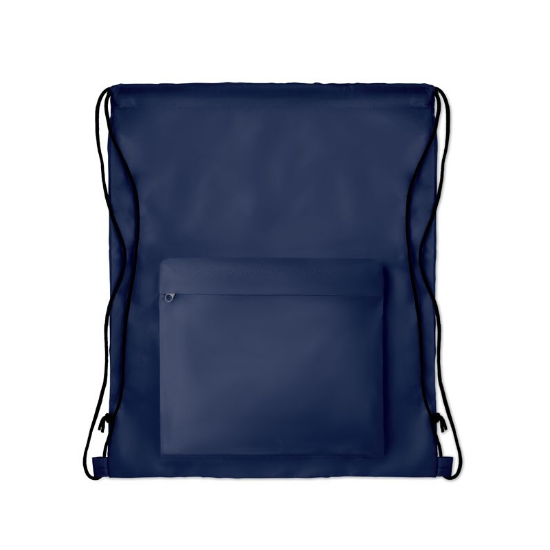 Grand sac cordelette 210D POCKET SHOOPCouleur:Bleu
