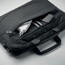 Sac pour ordinateur RPET 600D ROCKYCouleur:Noir