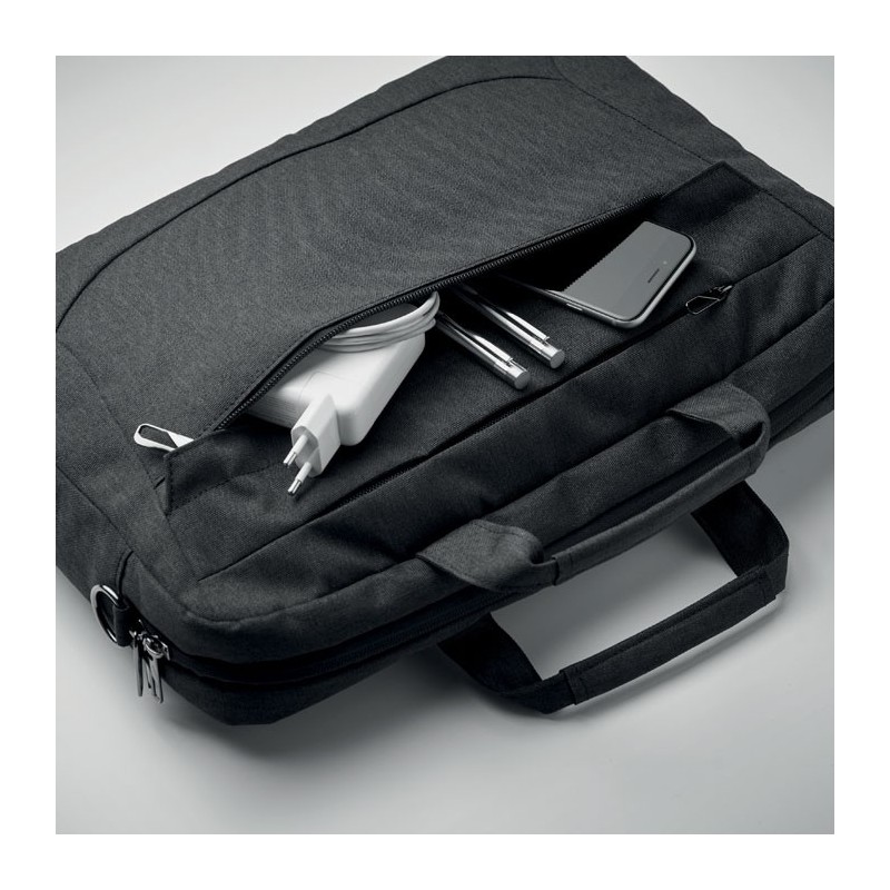 Sac pour ordinateur RPET 600D ROCKYCouleur:Noir