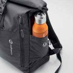 Sac pour ordinateur RPET 300D VALLEY ROLLPACKCouleur:Noir