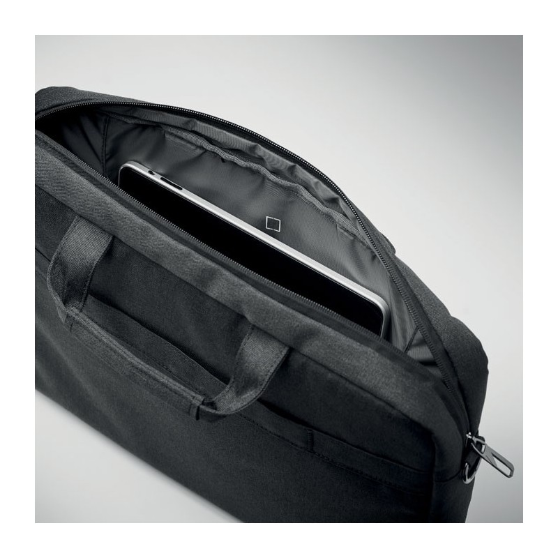 Sac pour ordinateur RPET 600D ROCKYCouleur:Noir