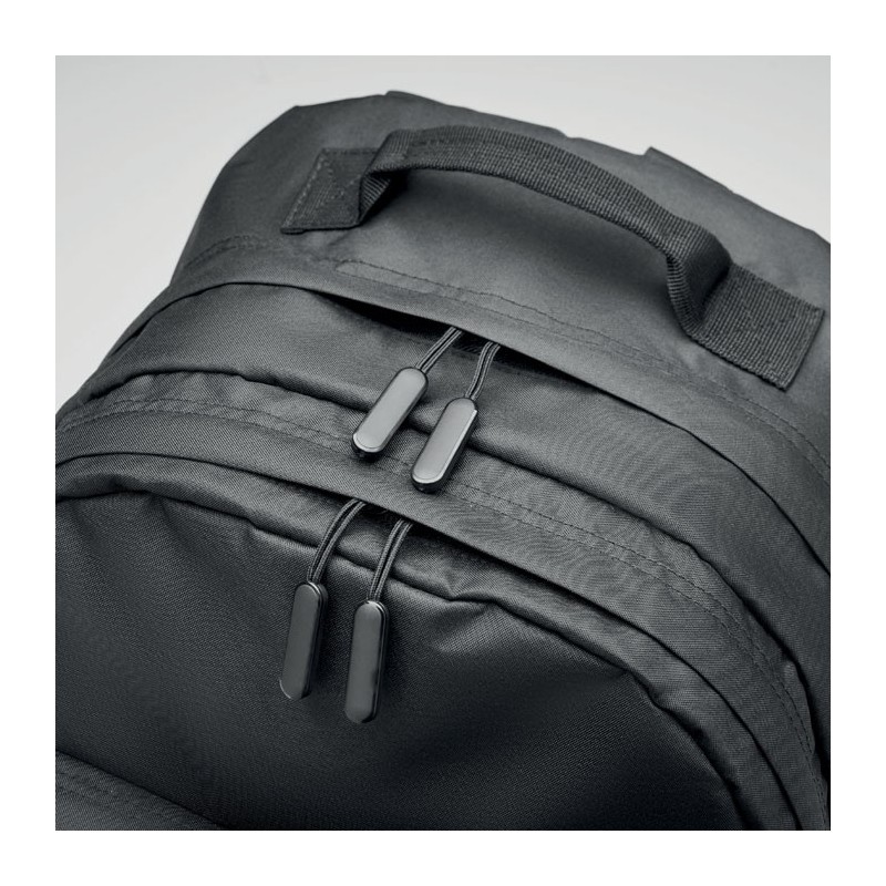Sac à dos ordinateur RPET 300D VALLEY BACKPACKCouleur:Noir