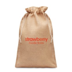 Grand sac cadeau en jute 30x47Couleur:Beige