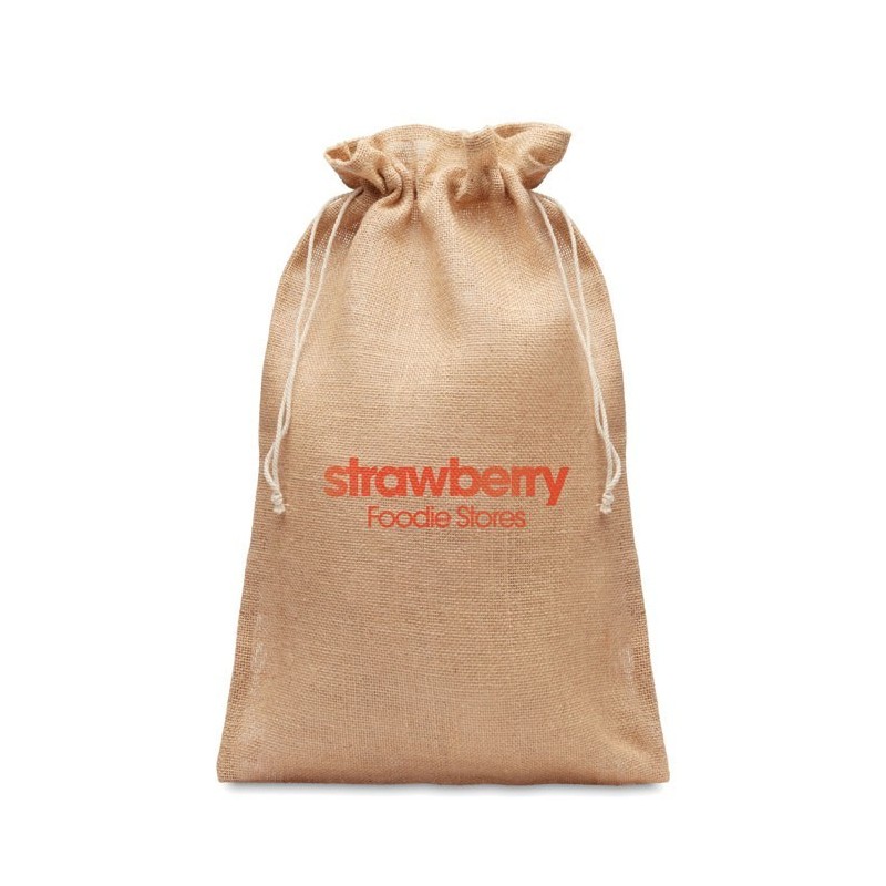 Grand sac cadeau en jute 30x47Couleur:Beige