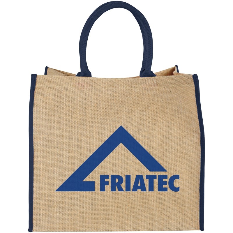 Grand sac shopping en jute Harry 25LCouleur:Naturel, Marine Grand sac shopping en jute Harry 25LCouleur:Naturel, Marine