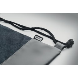 Sac à cordon en PU RPET 2 tons LIBAGCouleur:bleu marine