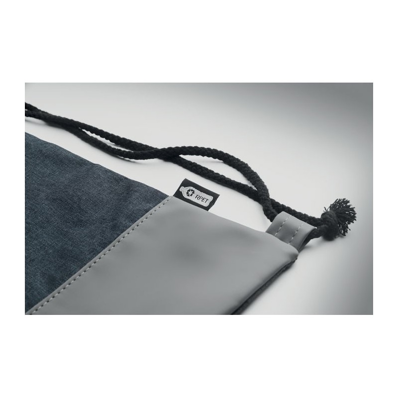Sac à cordon en PU RPET 2 tons LIBAGCouleur:bleu marine