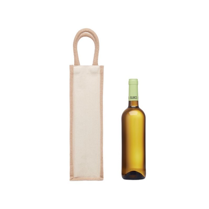Sac en jute pour une bouteilleCouleur:Beige