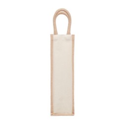 Sac en jute pour une bouteilleCouleur:Beige