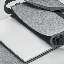 Sac messager en feutre RPET BAGLOCouleur:Gris
