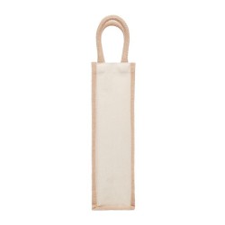 Sac en jute pour une bouteilleCouleur:Beige