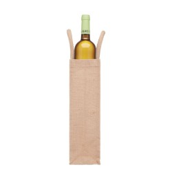 Sac en jute pour une bouteilleCouleur:Beige