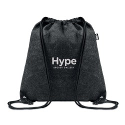 Sac à cordon en feutre RPET INDICOCouleur:Gris Pierre