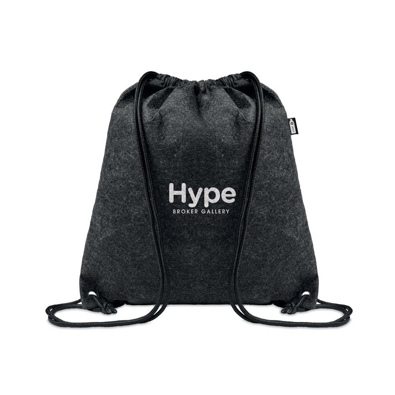 Sac à cordon en feutre RPET INDICOCouleur:Gris Pierre