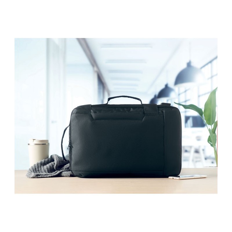 Sac à dos ordinateur 300D RPET SINGAPORECouleur:Noir