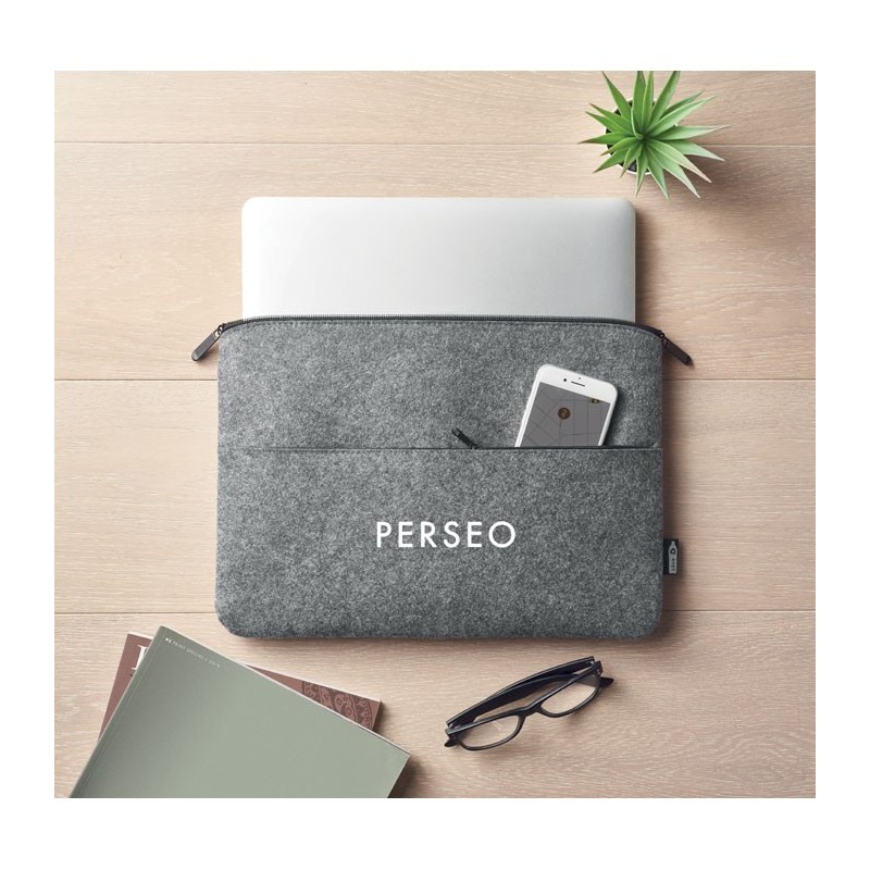 Sac pour ordinateur en RPET TOPLO Couleur:Gris