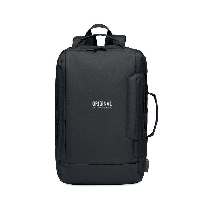 Sac à dos ordinateur 300D RPET SINGAPORECouleur:Noir