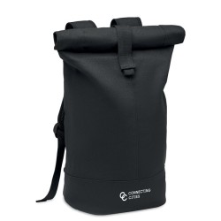 Sac à dos en toile lavée ZURICH ROLLCouleur:Noir